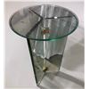 Image 1 : 1970s Leon Rosen Glass End Table, H29" x Dia 17.5" Each