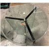 Image 3 : 1970s Leon Rosen Glass End Table, H29" x Dia 17.5" Each
