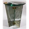 Image 1 : 1970s Leon Rosen Glass End Table, H29" x Dia 17.5" Each