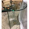 Image 4 : 1970s Leon Rosen Glass End Table, H29" x Dia 17.5" Each