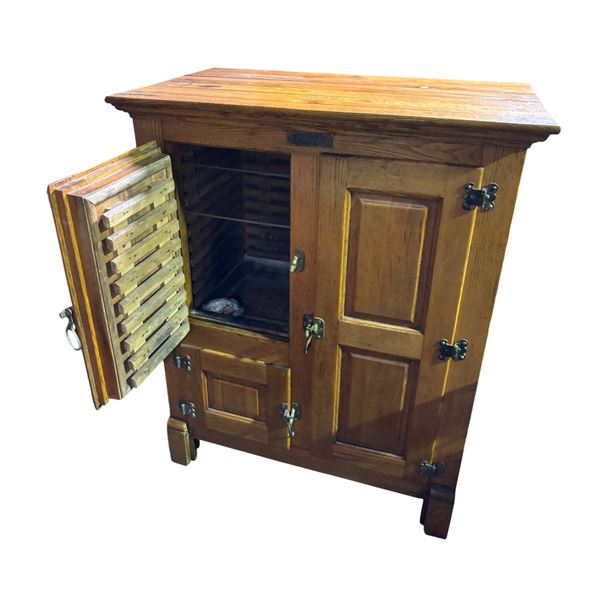 Antique McCray Ice Box, H46.5" x 38" x D22.5"