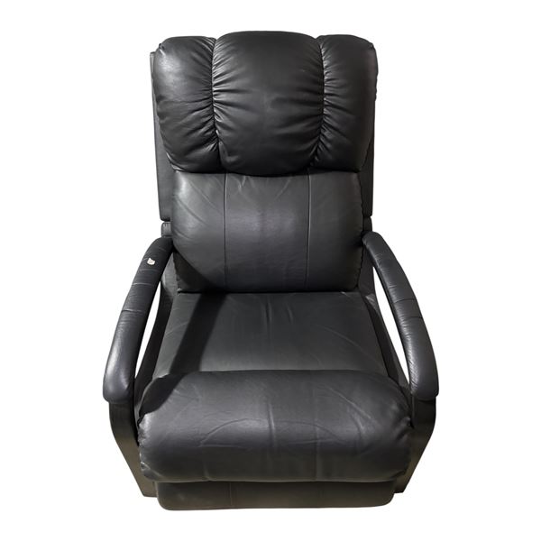 Black Leather Recliner Armchair