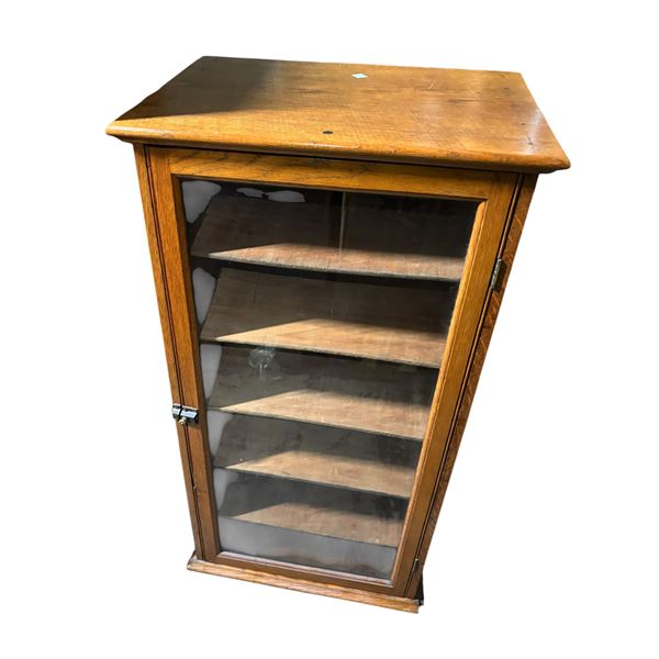 Wooden Display Cabinet, H36" x W19" x D14"