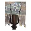 Image 2 : Glass Beaded Fringed Table Lamp, H16"