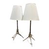Image 1 : Pair of Modern Tripod Table Lamps, Tall 32" Each