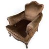 Image 1 : Vintage Brown Velvet Armchair, W32"