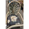 Image 3 : Vintage Rattan Dining Table Set, Table H29" x Dia 36"