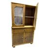 Image 1 : Mid-Century Modern Light Wood China Hutch, H64.6" x W33" x D16"