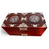 Image 5 : Asian Mother of Pearl Wooden Jewelry Box, H12 x W24 x 12 cm