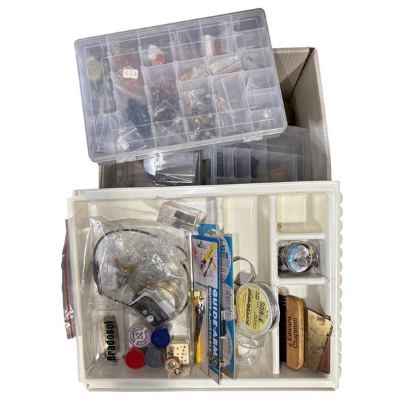 Group of Misc - Sewing Equip, Small Storage Boxes, Etc.