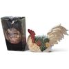 Image 1 : Ceramic Rooster Figurine (12x19") and HONEHO Small Body Pillow