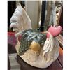 Image 2 : Ceramic Rooster Figurine (12x19") and HONEHO Small Body Pillow