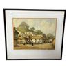 Image 1 : Signed Art Print "At Penzance, Cornwall" by Goo H. Downing, H14.5" x W16.5" Framed