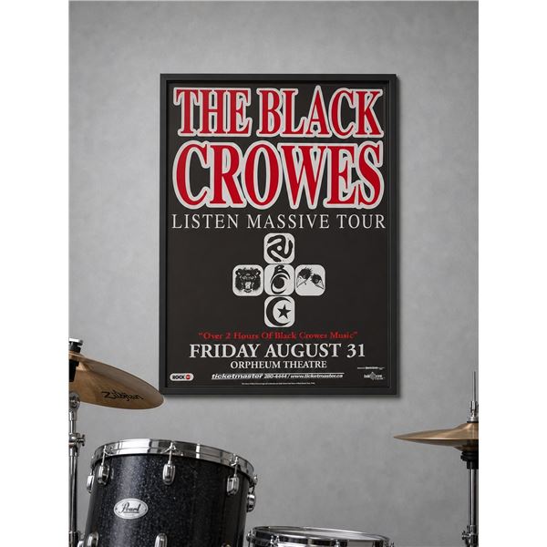 Vintage The Black Crowes Concert Poster Listen Massive Tour 2001 Orpheum Theatre