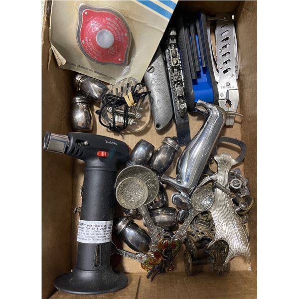 Mixed Utility Tools, Micro Torch & Vintage Metal Collectibles