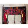Image 2 : Vintage Stained Glass Window Panel, H46" x W22.5"
