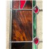 Image 3 : Vintage Stained Glass Window Panel, H46" x W22.5"