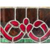 Image 5 : Vintage Stained Glass Window Panel, H46" x W22.5"
