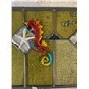 Image 2 : Stained Glass Suncatcher Panel with Starfish & Seahorse Motifs, H15" x W56"