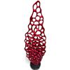 Image 1 : Modern Abstract Red Openwork Sculpture, H45" x W12"