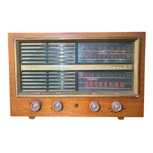 Vintage Westinghouse International Multi-Band Wooden Tube Radio