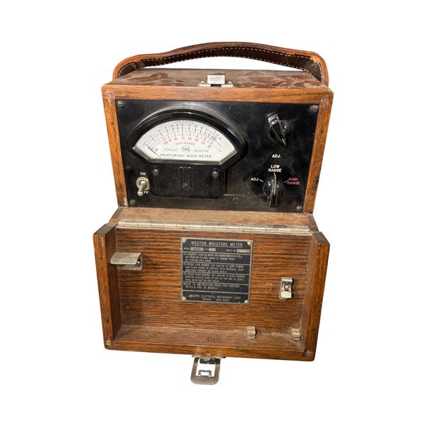 Vintage Weston Moisturonic Model 8008 Wood Moisture Meter in Leather Case