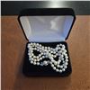 Image 1 : Cultured 14k Gold Clasp w/ Pearl Necklace in Case
