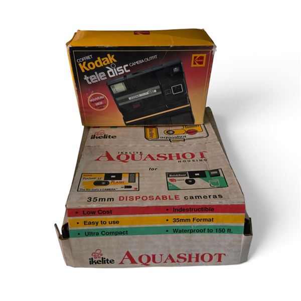 Vintage Kodak Tele Disc Camera Outfit and Ikelite Aquashot Housing