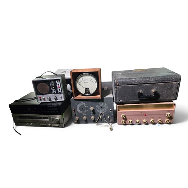 Table of Northern Electric PA35A Amplifier, Heathkit T.V. Alignment Generator, Universal Auto Analyz