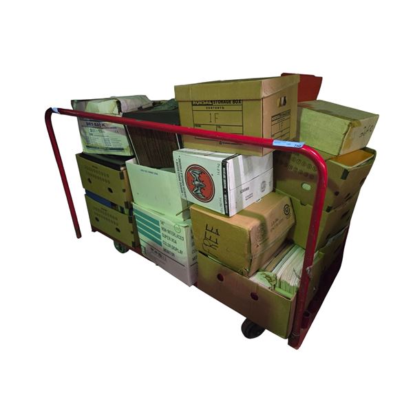 Large Cart of Misc Electronic Paper/Books/Guides