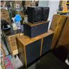Image 2 : Pair of Sony Bookshelf Speakers & 3x of Vintage Wood-Cabinet Speakers with Black Covers
