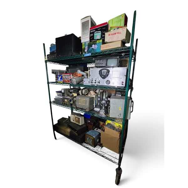 Entire Shelf of Misc - McMartin, Motorola, Light, DC Alarm Bell, Radio, Etc.