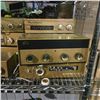 Image 2 : Entire Shelf of - Fisher Gold Component Stack, Heathkit FM Tuner, Record Player & Philips Speakers
