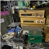 Image 4 : Entire Shelf of - Fisher Gold Component Stack, Heathkit FM Tuner, Record Player & Philips Speakers