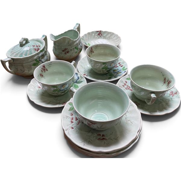 15 Piece Royal Doulton Barbara Vernon Design Tea Set