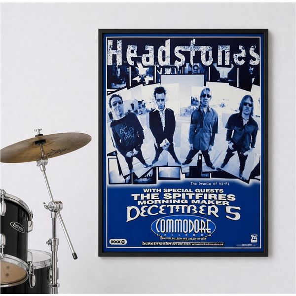 Vintage Headstones The Spitfires Concert Tour Poster 2002 Vancouver BC Canada