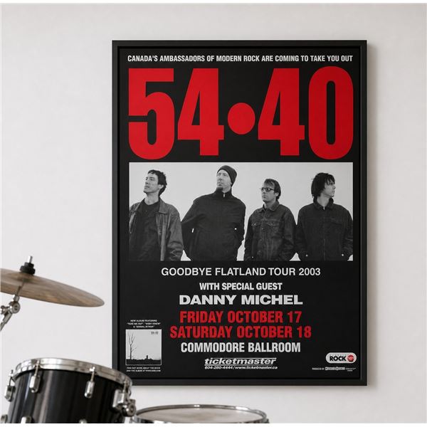2003 54-40 "Goodbye Flatland Tour" Concert Poster