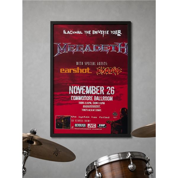 2004 Megadeth "Blackmail The Universe Tour" Concert Poster