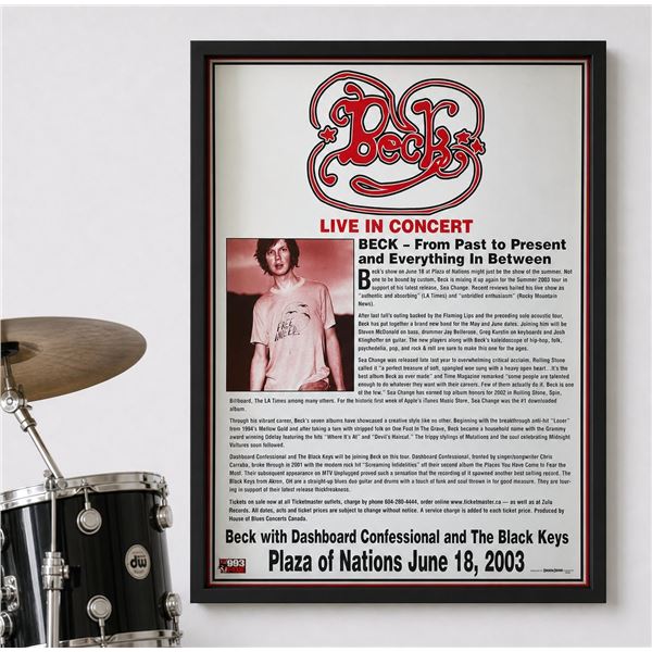 2003 Beck w/ The Black Keys & Dashboard Confessional Concert Poster