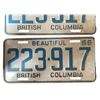 Image 3 : Pair of Vintage 1966 British Columbia License Plates 223 917