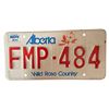 Image 2 : Pair of Vintage Alberta Wild Rose Country License Plates FMP 484