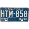 Image 3 : Pair of Vintage British Columbia License Plates HTM 858 - 1985 Sticker
