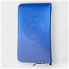 Image 3 : Homanz Blue Pebble Leather Zip-Around Travel Organizer Wallet