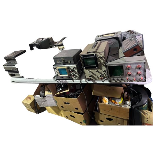 Group of Vintage Electronics and Oscilloscopes Including Gould, Heathkit, Bell & Howell, RCA VCR and