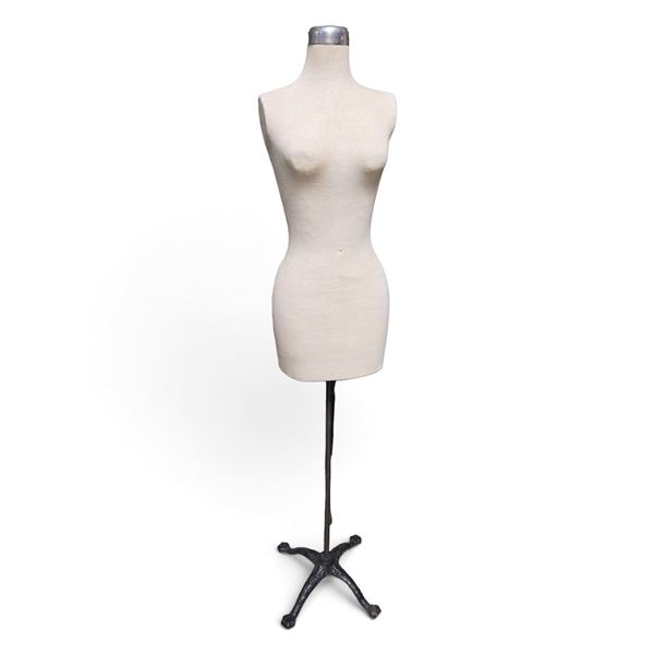 Vintage Fabric Dress Form Mannequin Torso, 63" Tall