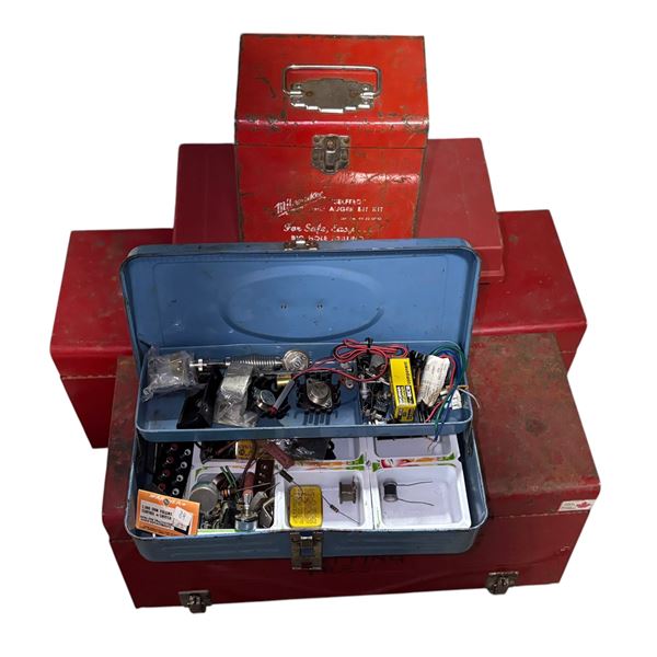 Group of 5 Metal Toolboxes and Cases - Various Boxes