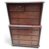 Image 1 : Cherry Finish Tall Chest, H60" x W39" x D19"