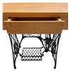 Image 2 : Singer Cast Iron Treadle Base Table, W38"