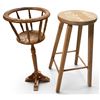 Image 1 : 2-Pcs Tall Bar Stool and Plant Stand (H30")