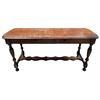 Image 3 : Vintage Spanish-Style Dark Wood Console Table, H28" x W59" x D21"